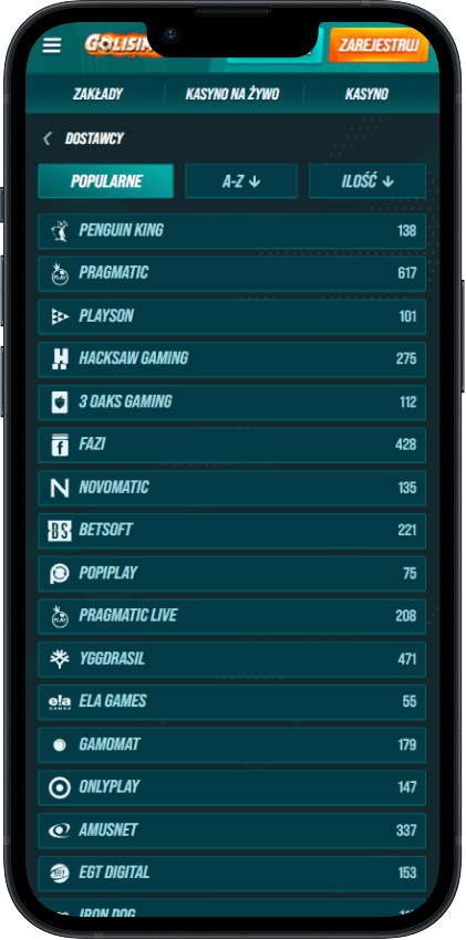 Golisimo Casino Dostawcy
